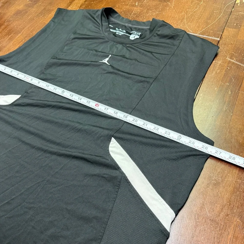 Air Jordan Sleeveless Shirt Men XXL Black Dri-Fit Training Basketball Tank